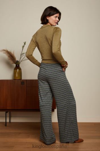 top polo con volantes lapislázuli ZD4DX65 vestir marrón dorado mujer King Louie