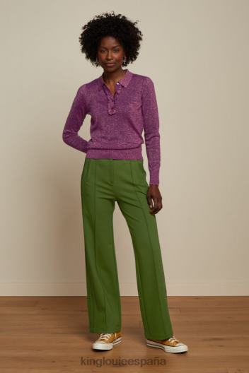 top polo con volantes lapislázuli ZD4DX66 vestir caspia morada mujer King Louie