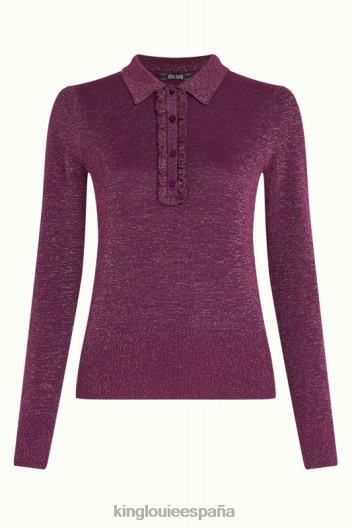 top polo con volantes lapislázuli ZD4DX66 vestir caspia morada mujer King Louie