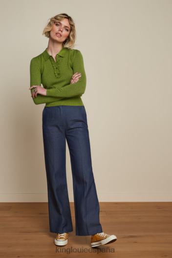 top polo con volantes lapislázuli ZD4DX68 vestir verde leñera mujer King Louie