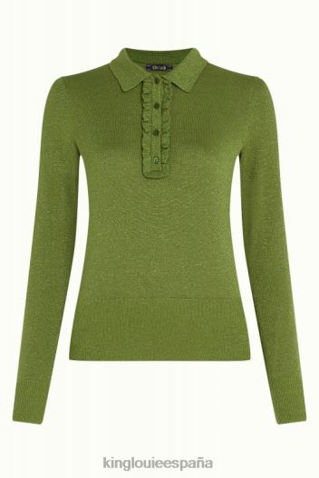 top polo con volantes lapislázuli ZD4DX68 vestir verde leñera mujer King Louie