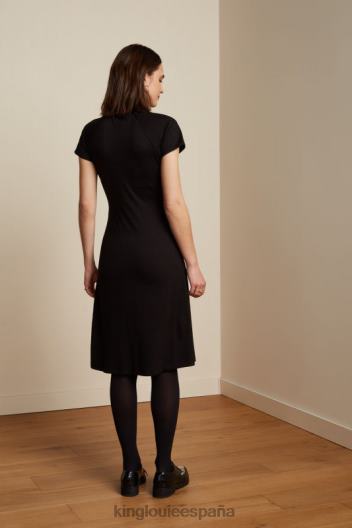 vestido cruzado ecovero clasico ZD4DX32 vestir negro mujer King Louie