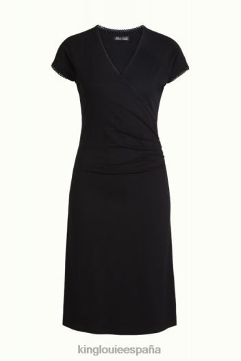 vestido cruzado ecovero clasico ZD4DX32 vestir negro mujer King Louie
