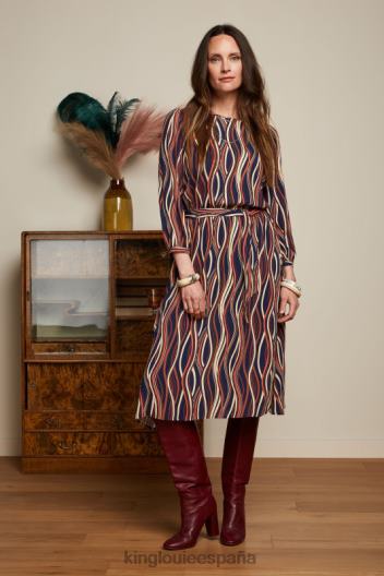 vestido de betty merrill ZD4DX16 vestir azul mujer King Louie