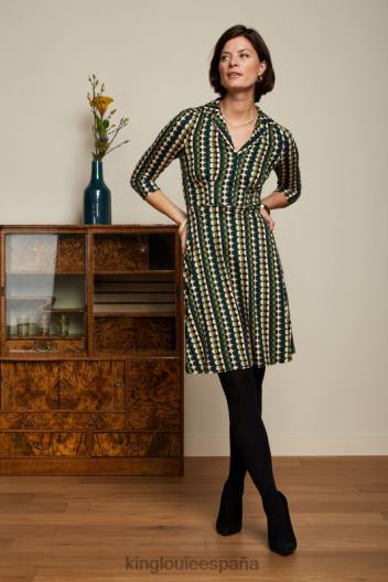 vestido de cena quincy ZD4DX9 vestir Pino verde mujer King Louie