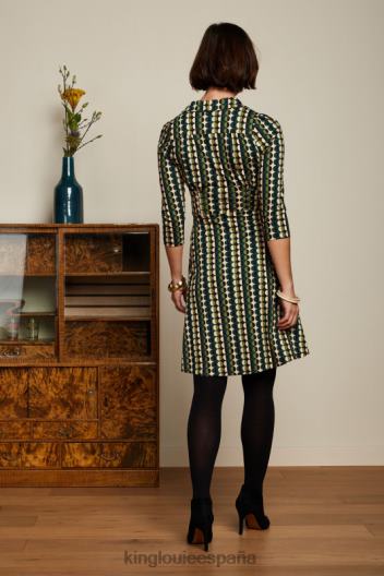 vestido de cena quincy ZD4DX9 vestir Pino verde mujer King Louie