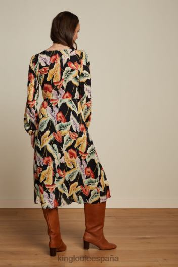 vestido lelia marmora ZD4DX30 vestir negro mujer King Louie