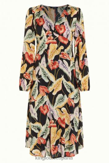 vestido lelia marmora ZD4DX30 vestir negro mujer King Louie