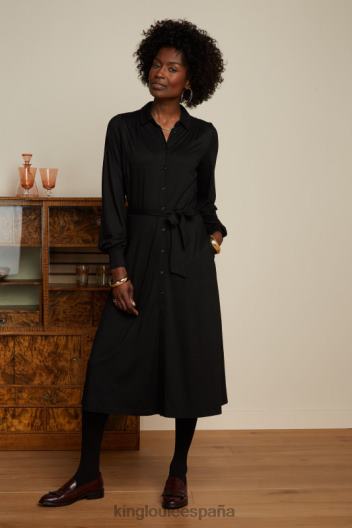 vestido maisie ecocovero clasico ZD4DX3 vestir negro mujer King Louie