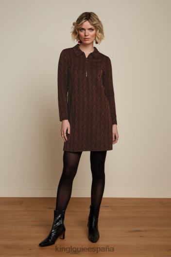 vestido túnica con cremallera tempestad ZD4DX23 vestir naranja coñac mujer King Louie