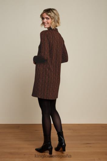 vestido túnica con cremallera tempestad ZD4DX23 vestir naranja coñac mujer King Louie