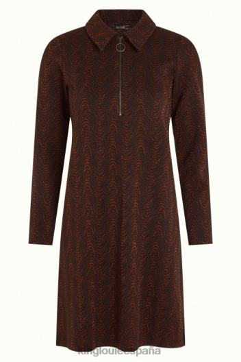 vestido túnica con cremallera tempestad ZD4DX23 vestir naranja coñac mujer King Louie